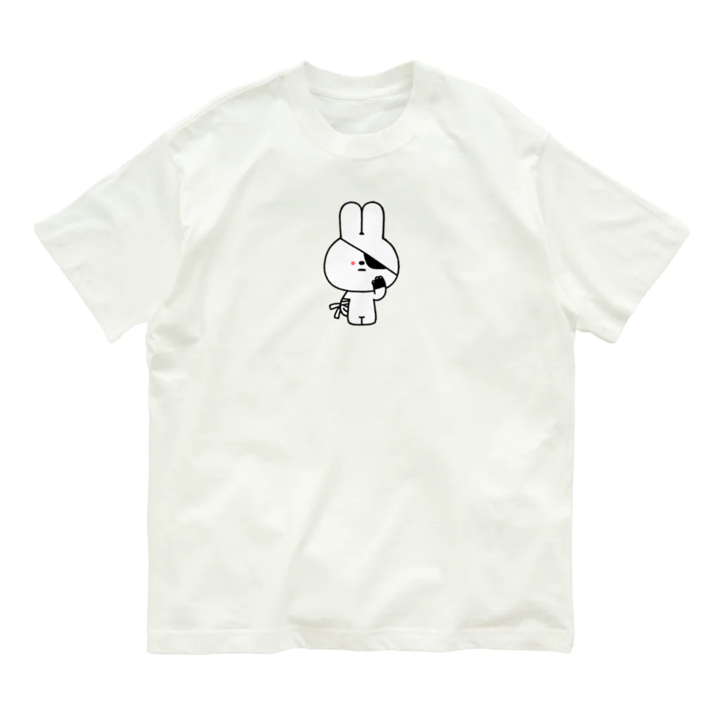 こつｗのおみせの量産うさぎ 中二病 オーガニックコットンTシャツ