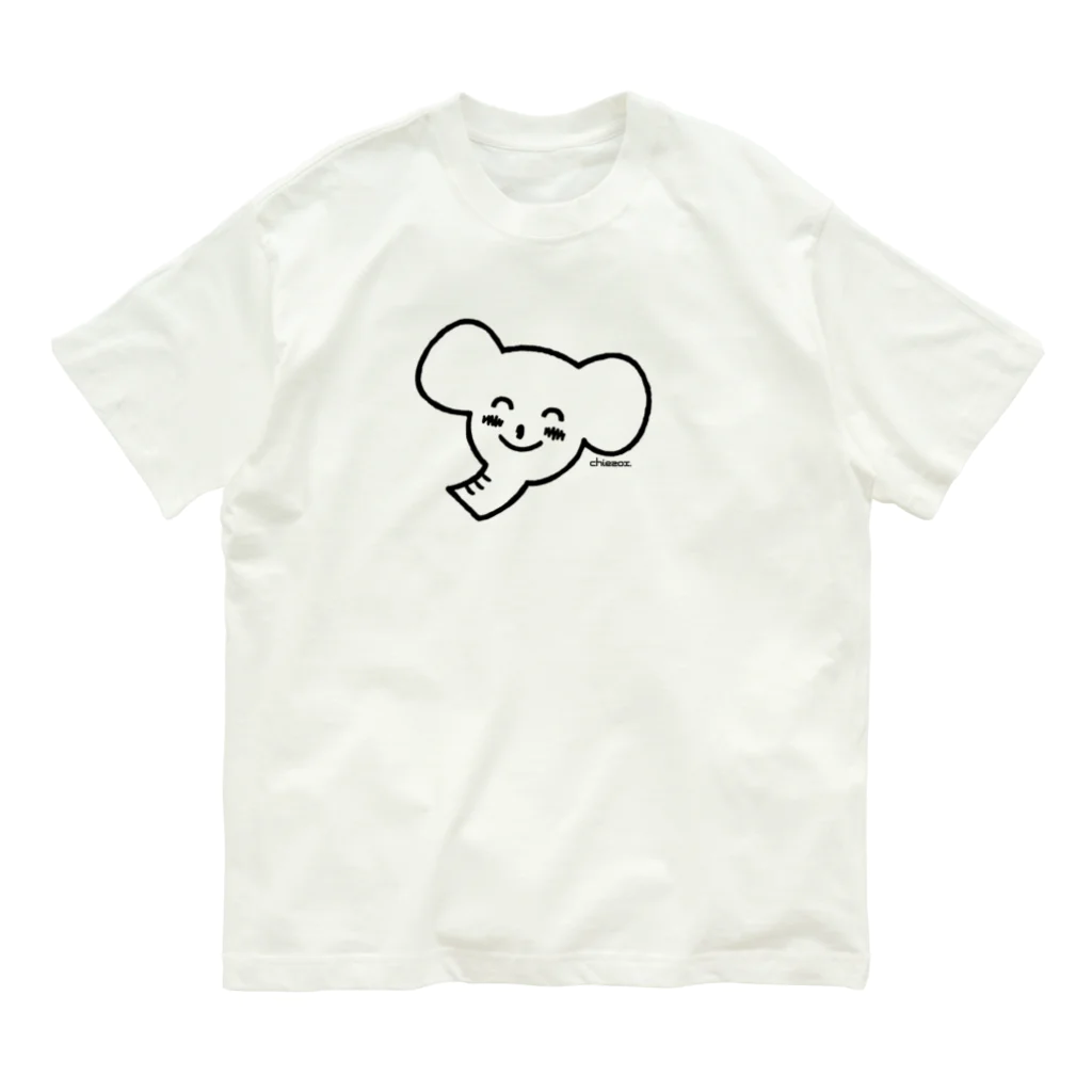 chiezoxショップのゾウさん オーガニックコットンTシャツ