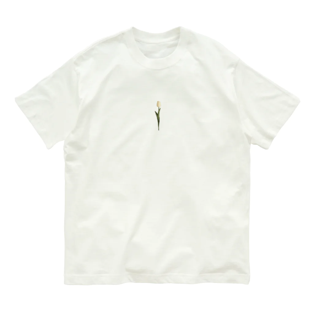 rilybiiのcream tulip Organic Cotton T-Shirt