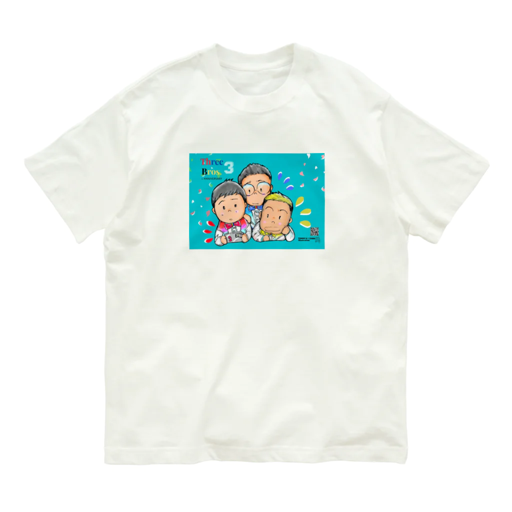 TOMMY★☆ZAWA　ILLUSTRATIONの三兄弟。記念日。 オーガニックコットンTシャツ