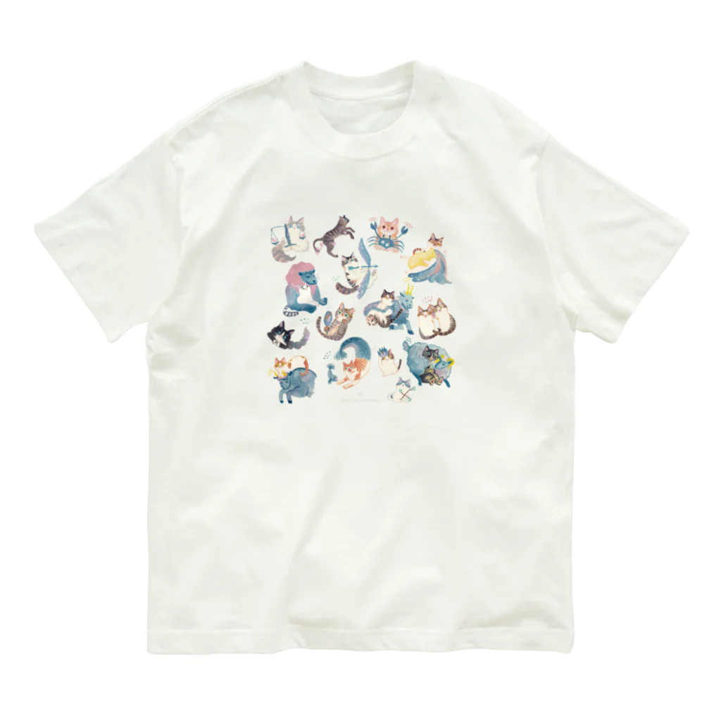 vagの猫と星座（全員集合）背景透過ver. オーガニックコットンTシャツ