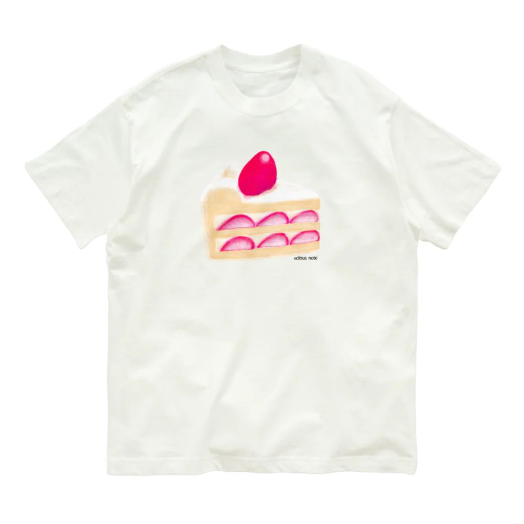 Citron Note (ｼﾄﾛﾝﾉｰﾄ)の苺ショートケーキ Organic Cotton T-Shirt