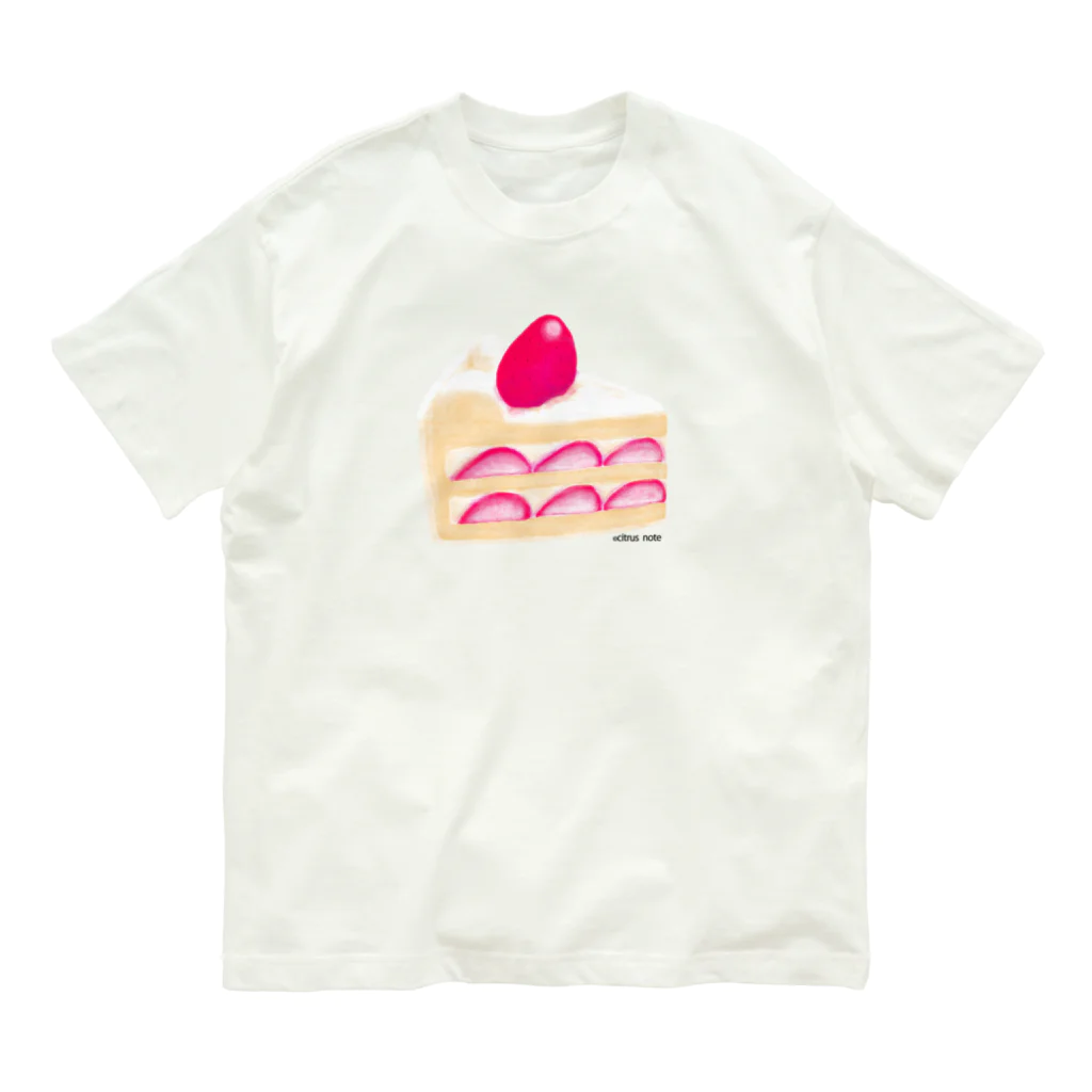 Citron Note (ｼﾄﾛﾝﾉｰﾄ)の苺ショートケーキ オーガニックコットンTシャツ