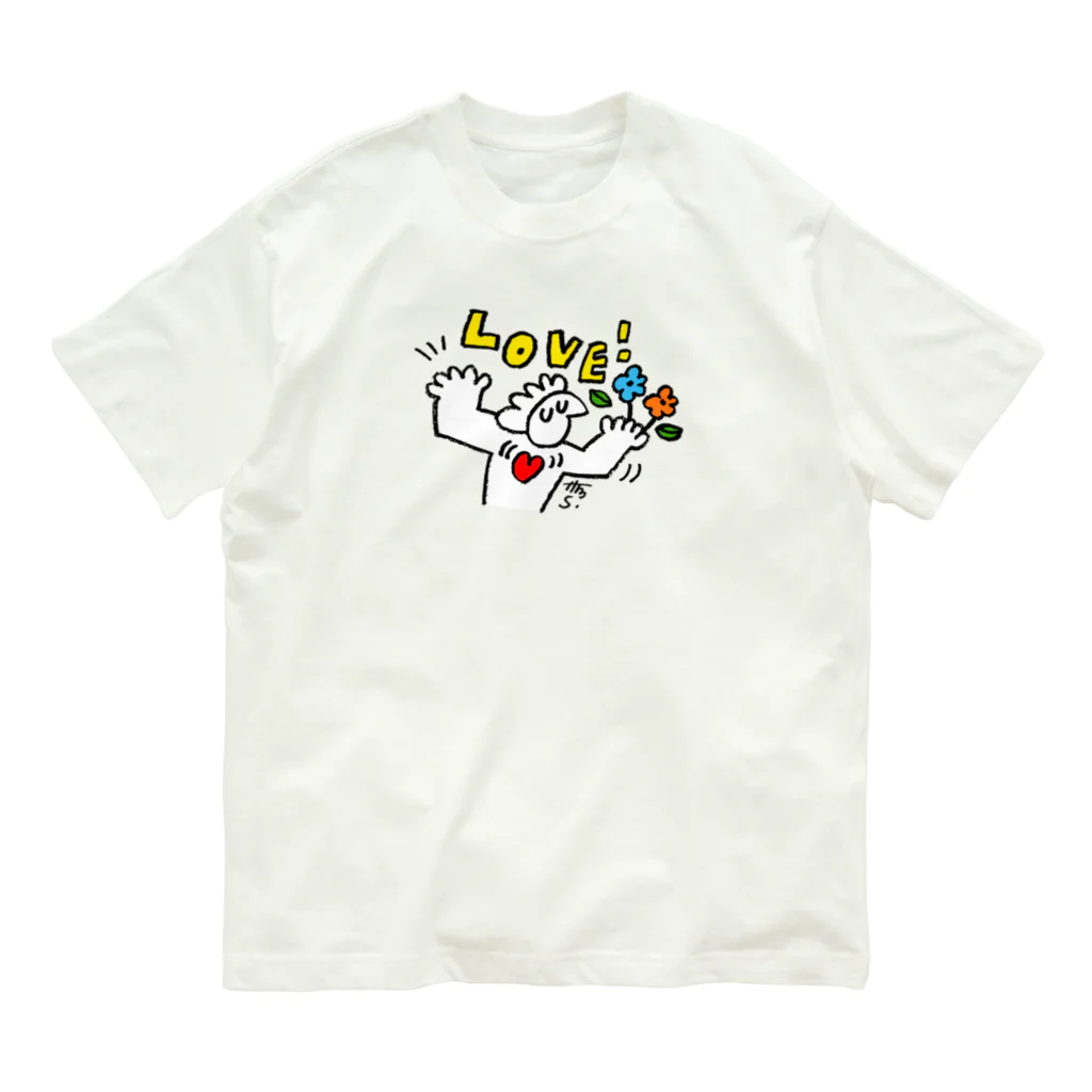 POWERFUL POPのLOVE! オーガニックコットンTシャツ