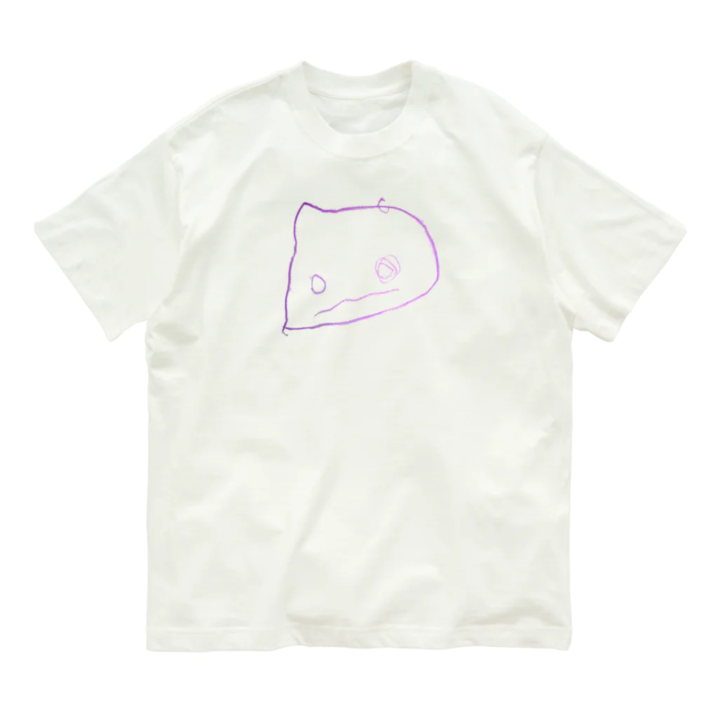 cheerycheeryのこどもの絵　おばけねこちゃんのかばん オーガニックコットンTシャツ