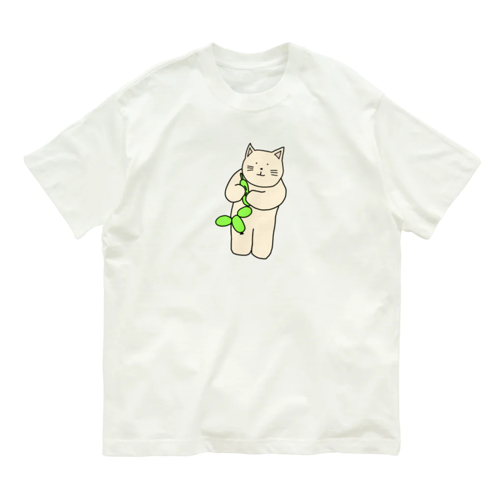 ＋Whimsyのバルーンアートねこ オーガニックコットンTシャツ