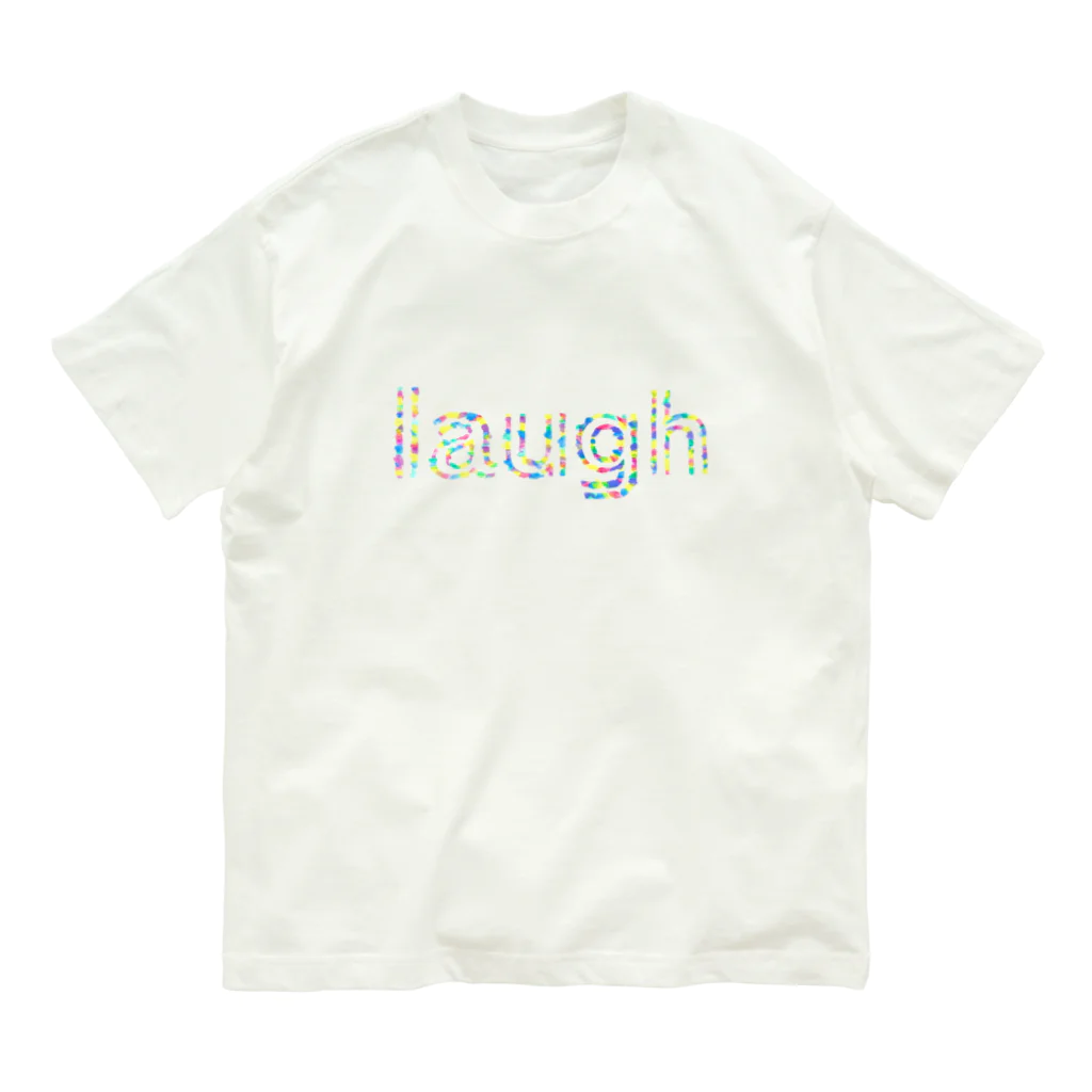 ハチカラのlaugh オーガニックコットンTシャツ