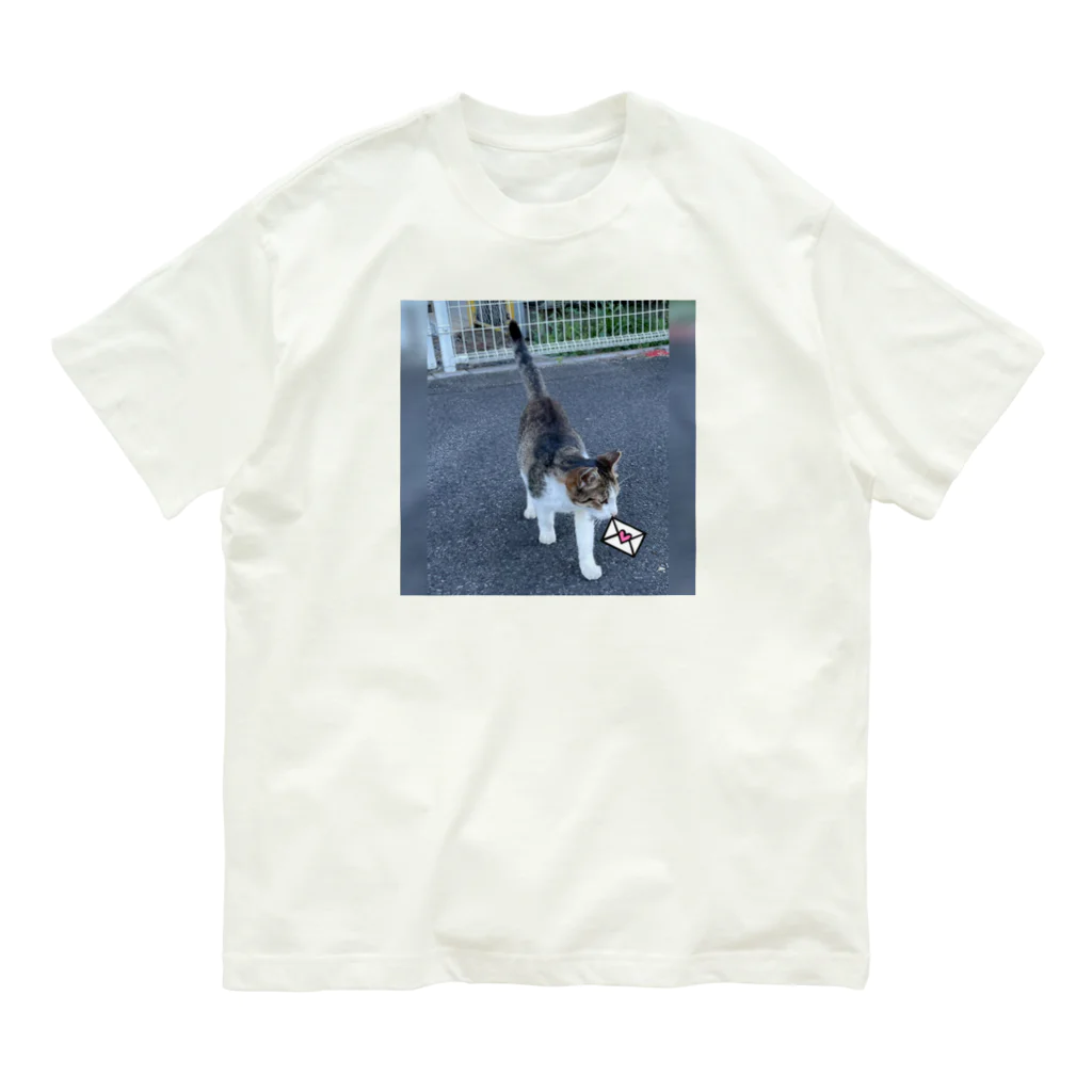 ながしっぽ from.さくらねこの家のながしっぽ　type.Ｊ Organic Cotton T-Shirt