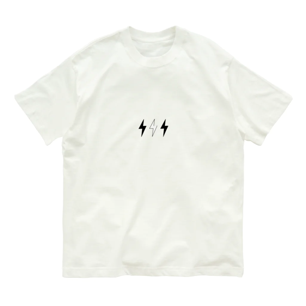 wigrollerのイナズマ3シロ1 オーガニックコットンTシャツ