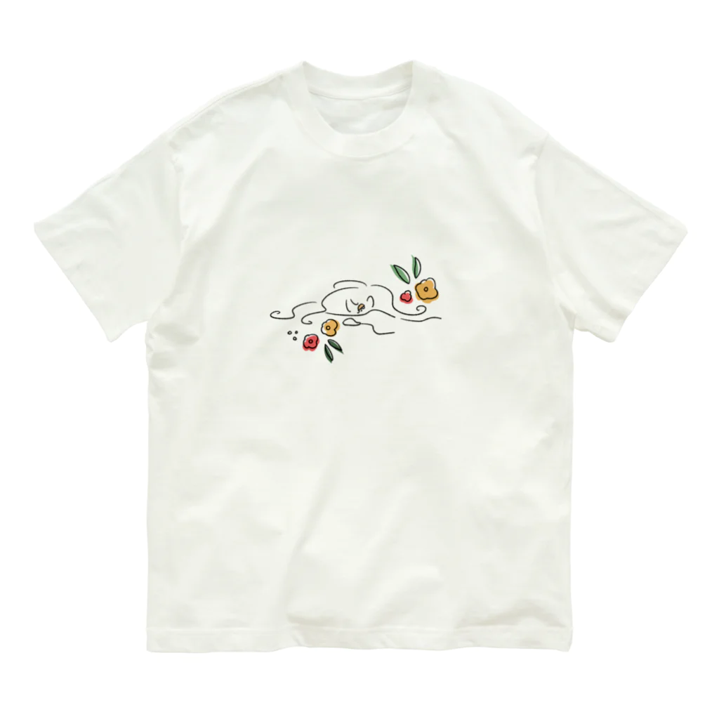 えまのflower lady オーガニックコットンTシャツ