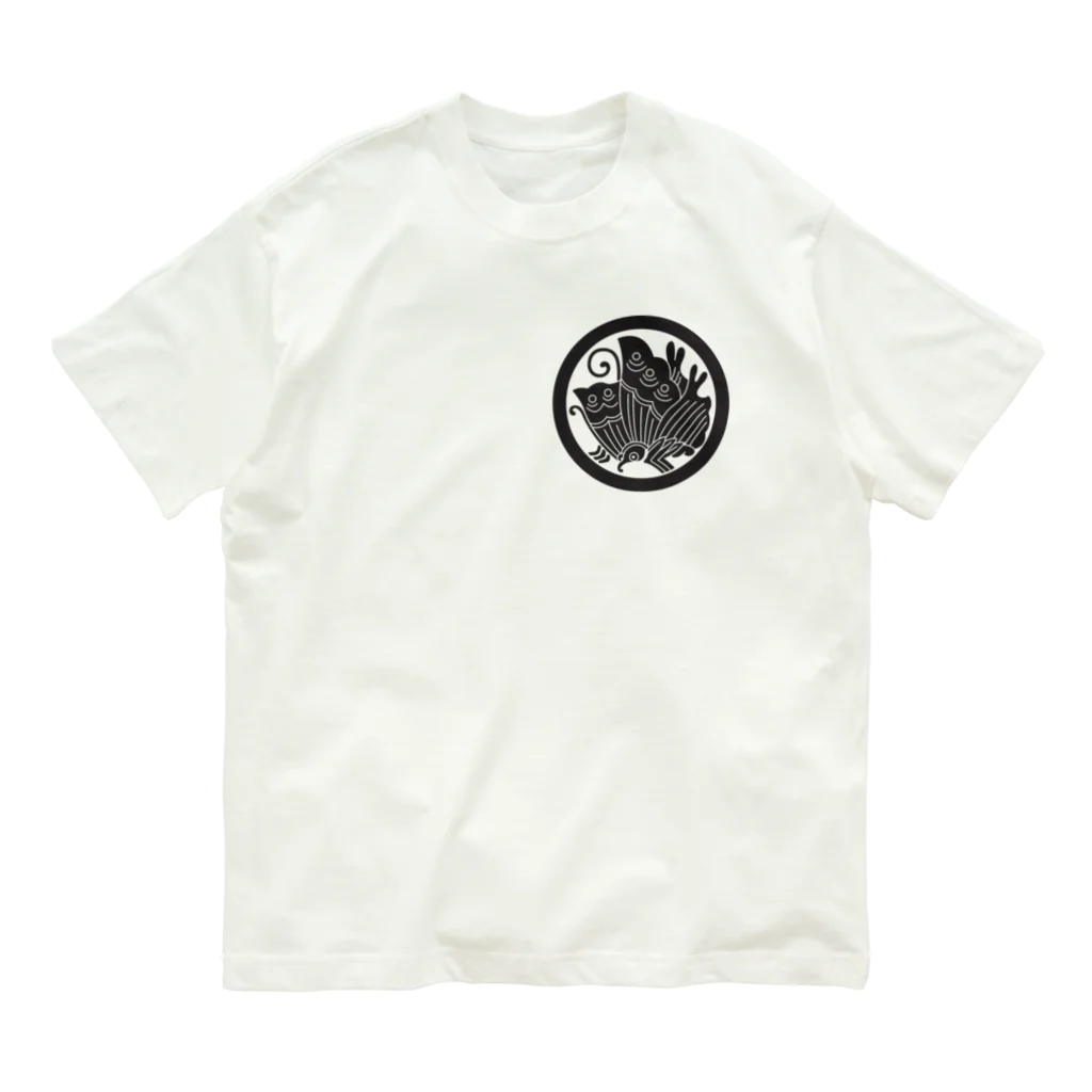 CIPANGOの【家紋】揚羽蝶（ブラック） Organic Cotton T-Shirt