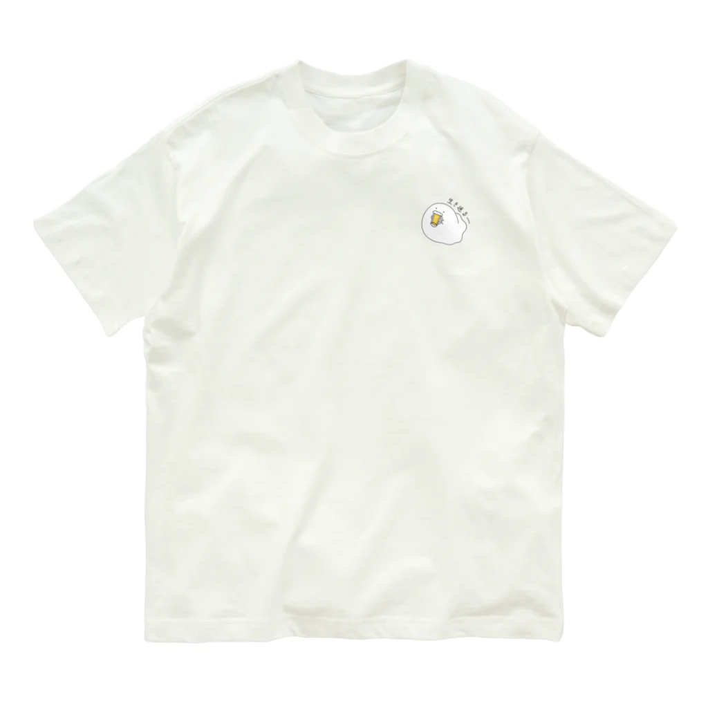 ミミズク堂　のぽちゃいおばけ Organic Cotton T-Shirt