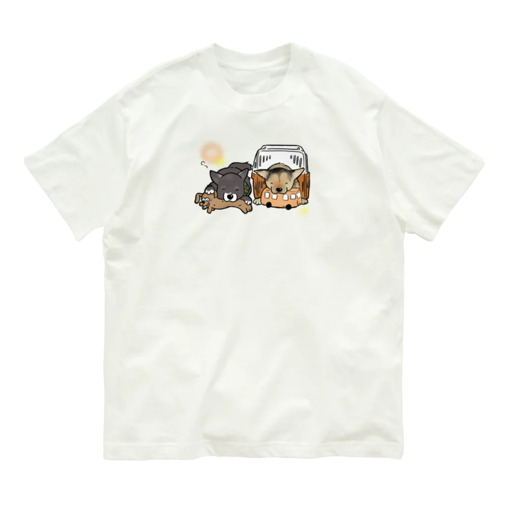 らぴちのおみせのちょびくま オーガニックコットンTシャツ