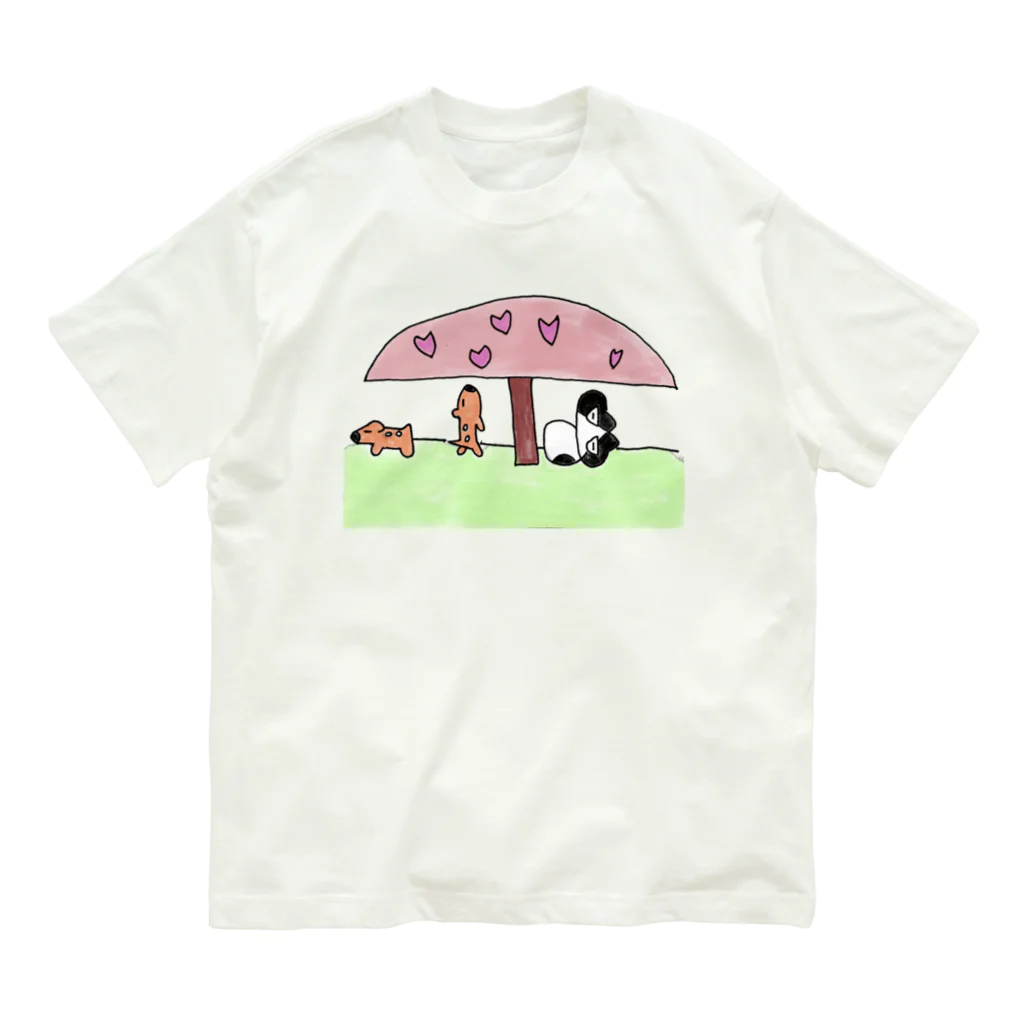 奈良のすごいタオル屋さん ときどき猫の副店長とおかっぱ桜 Organic Cotton T-Shirt