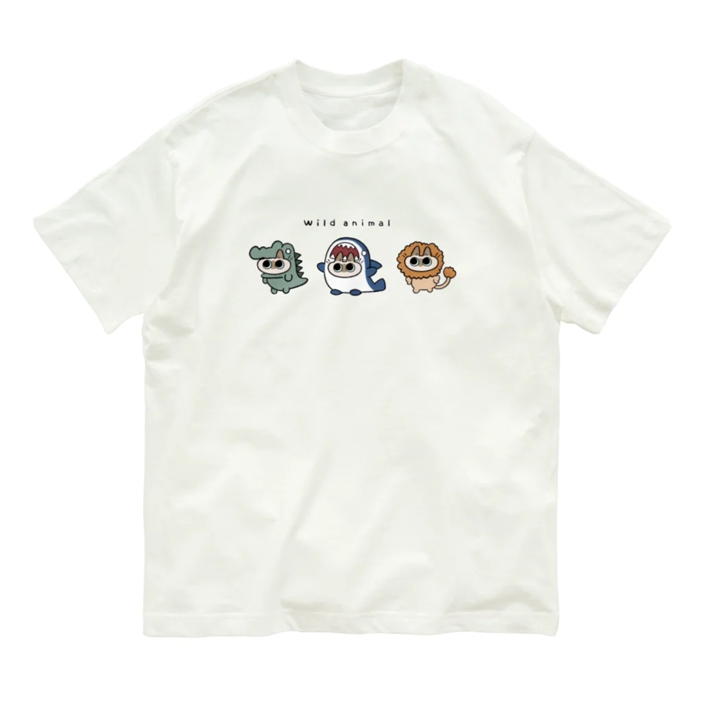 のべ子のワイルドあずきさん オーガニックコットンTシャツ