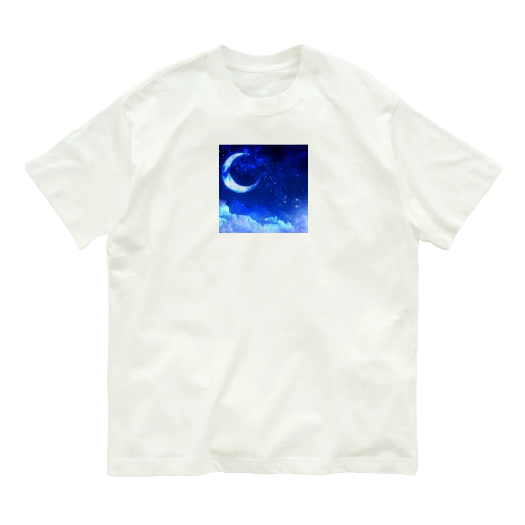 ななせの月と夜空と オーガニックコットンTシャツ