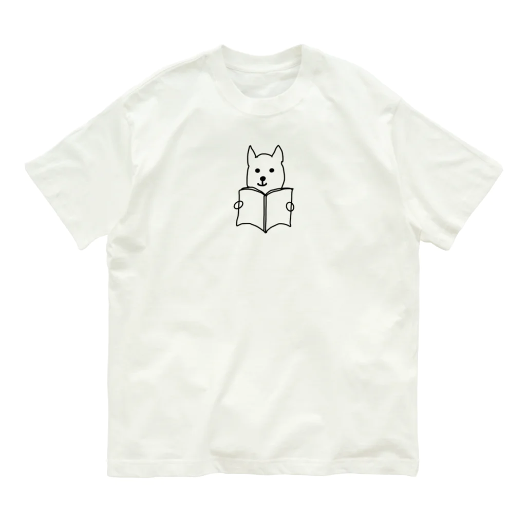 ひろねこさんの冒険*♡･゜の読書犬さん♪ オーガニックコットンTシャツ