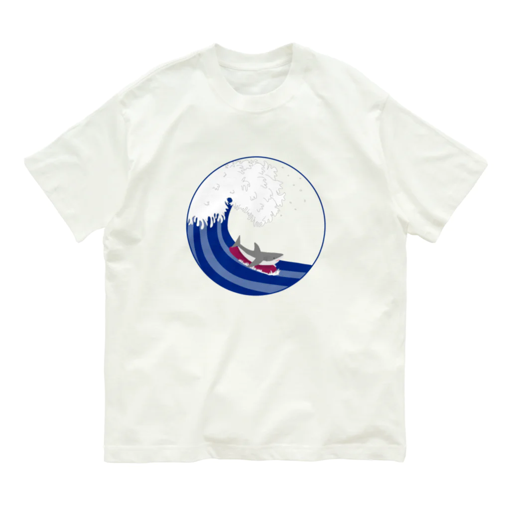 Mrs.Bean/ミセスビーンのサメサーファー Organic Cotton T-Shirt