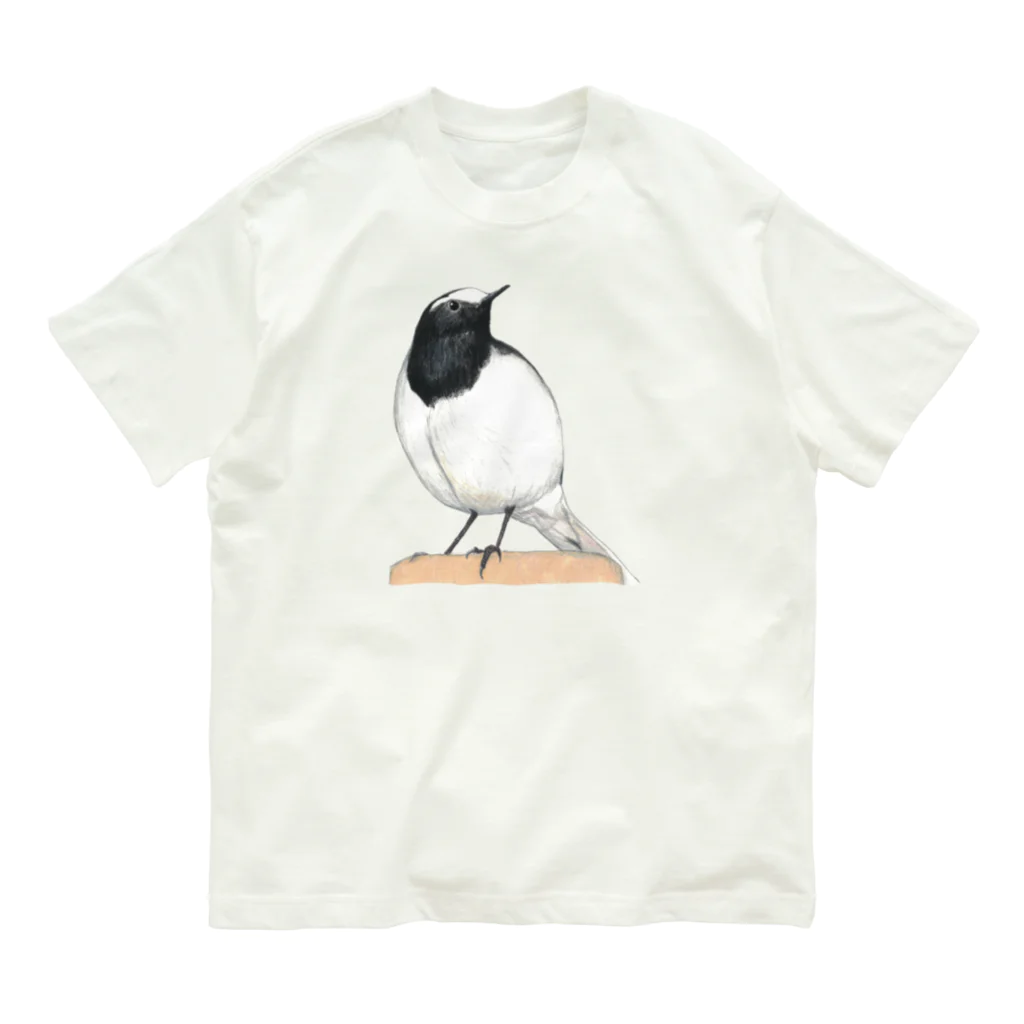 森図鑑の[森図鑑] セグロセキレイ Organic Cotton T-Shirt