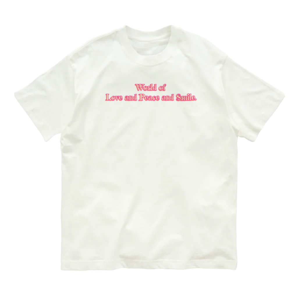 Mona♡ChirolのWorld of Love＆Peace＆SmileーPink Vol.③ー Organic Cotton T-Shirt