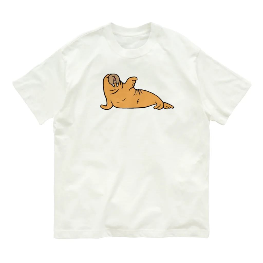 yuNN3のセイウチ オーガニックコットンTシャツ