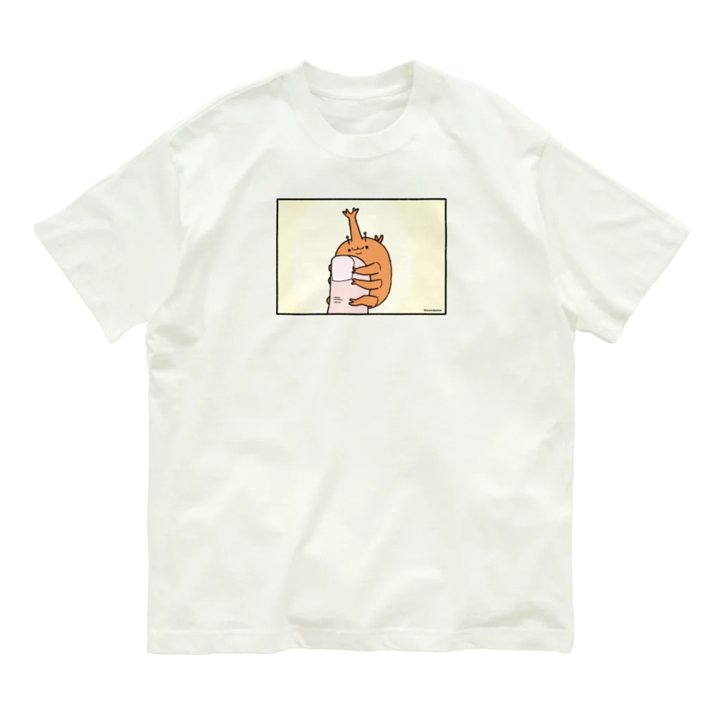 いきものだもののおやゆびのカブトムシくん オーガニックコットンTシャツ