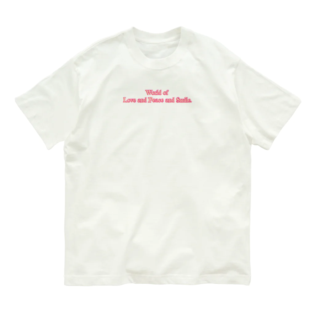 Mona♡ChirolのWorld of Love＆Peace＆SmileーPink Vol.②ー オーガニックコットンTシャツ