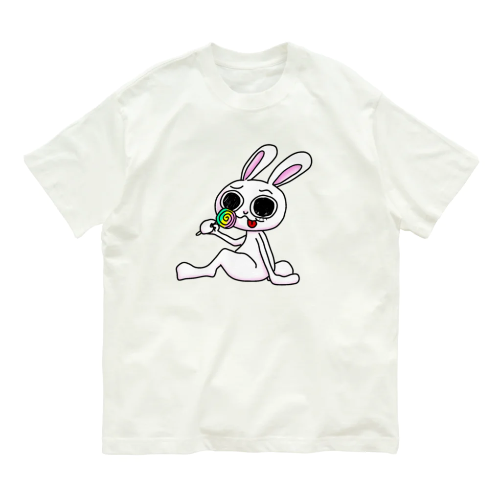 HIZZYのうさぎ先輩 オーガニックコットンTシャツ