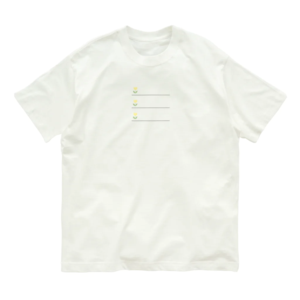 rilybiiのtulip memo オーガニックコットンTシャツ