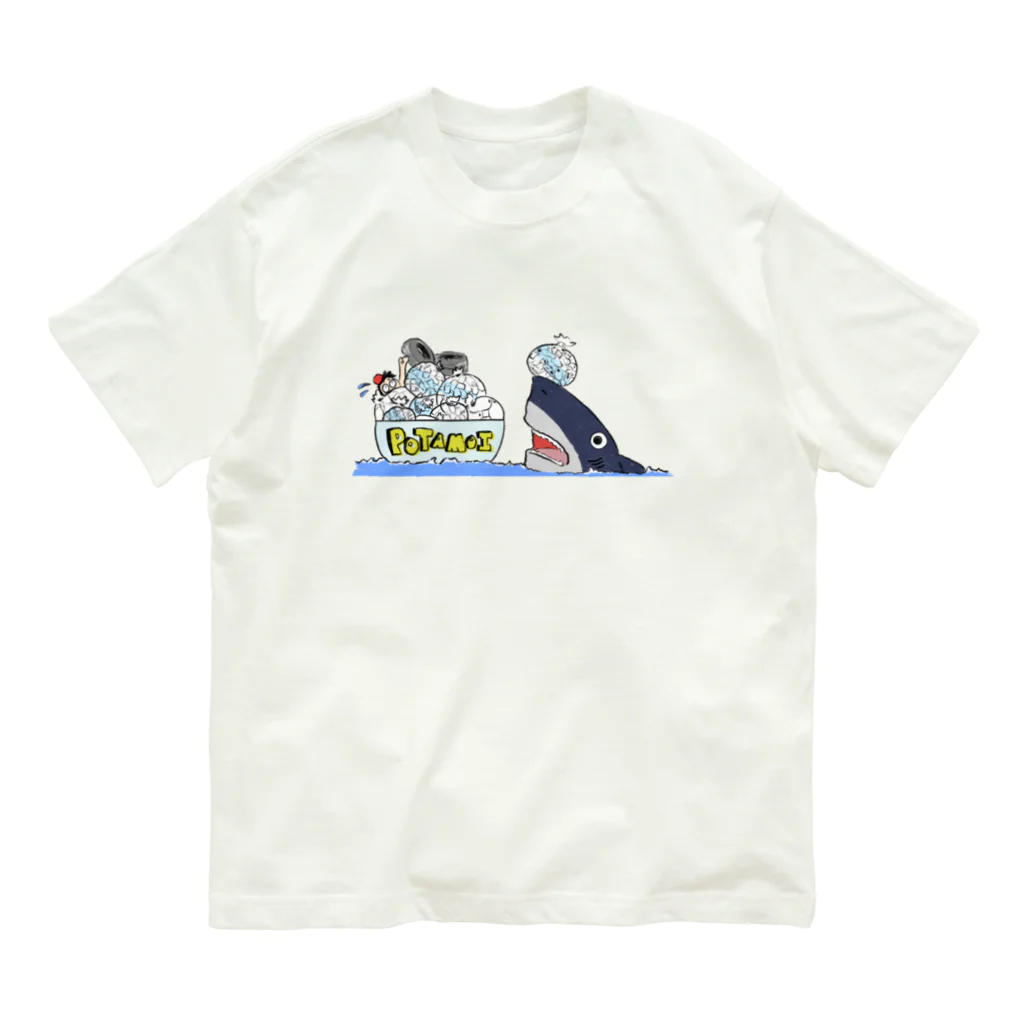 POTAMOI.officialの海洋生態系安全維持条約 Organic Cotton T-Shirt