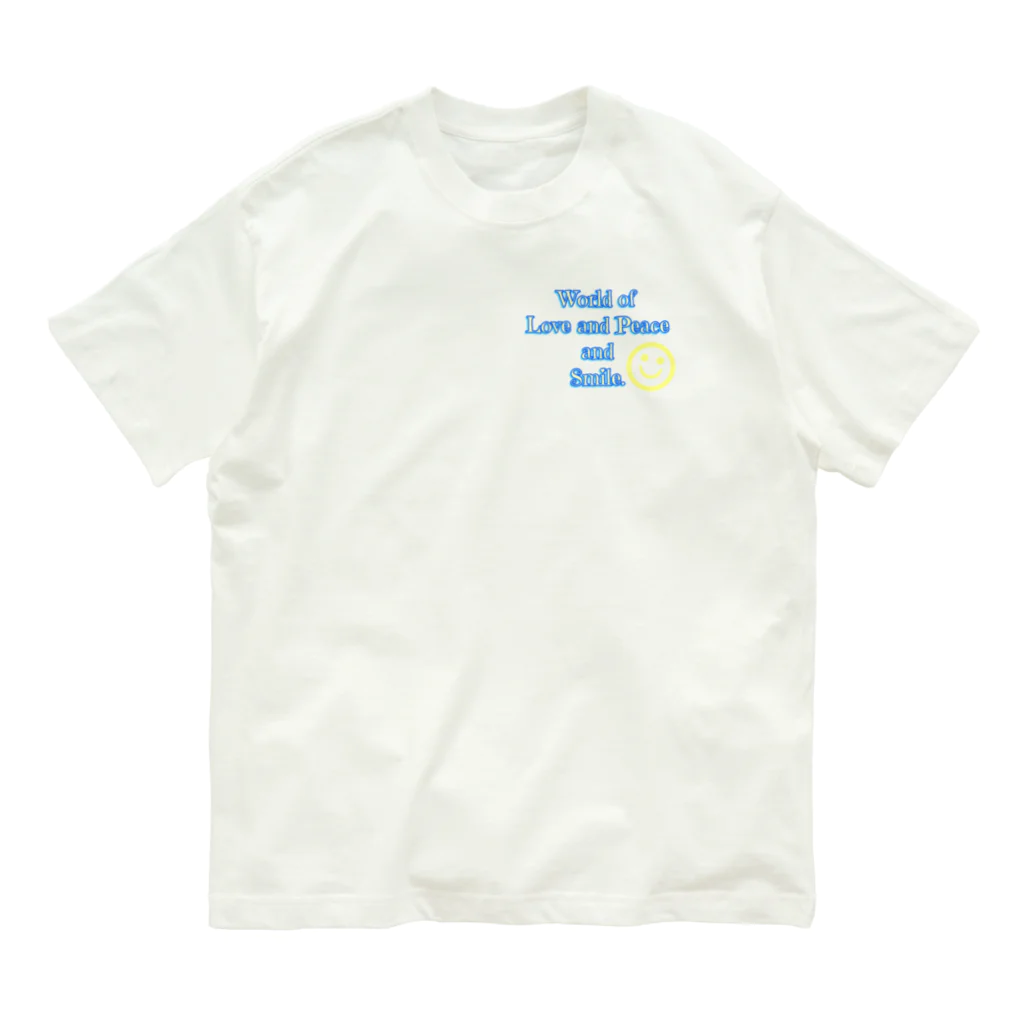 Mona♡ChirolのWorld of Love＆Peace＆SmileーBlue Vol.④－ オーガニックコットンTシャツ