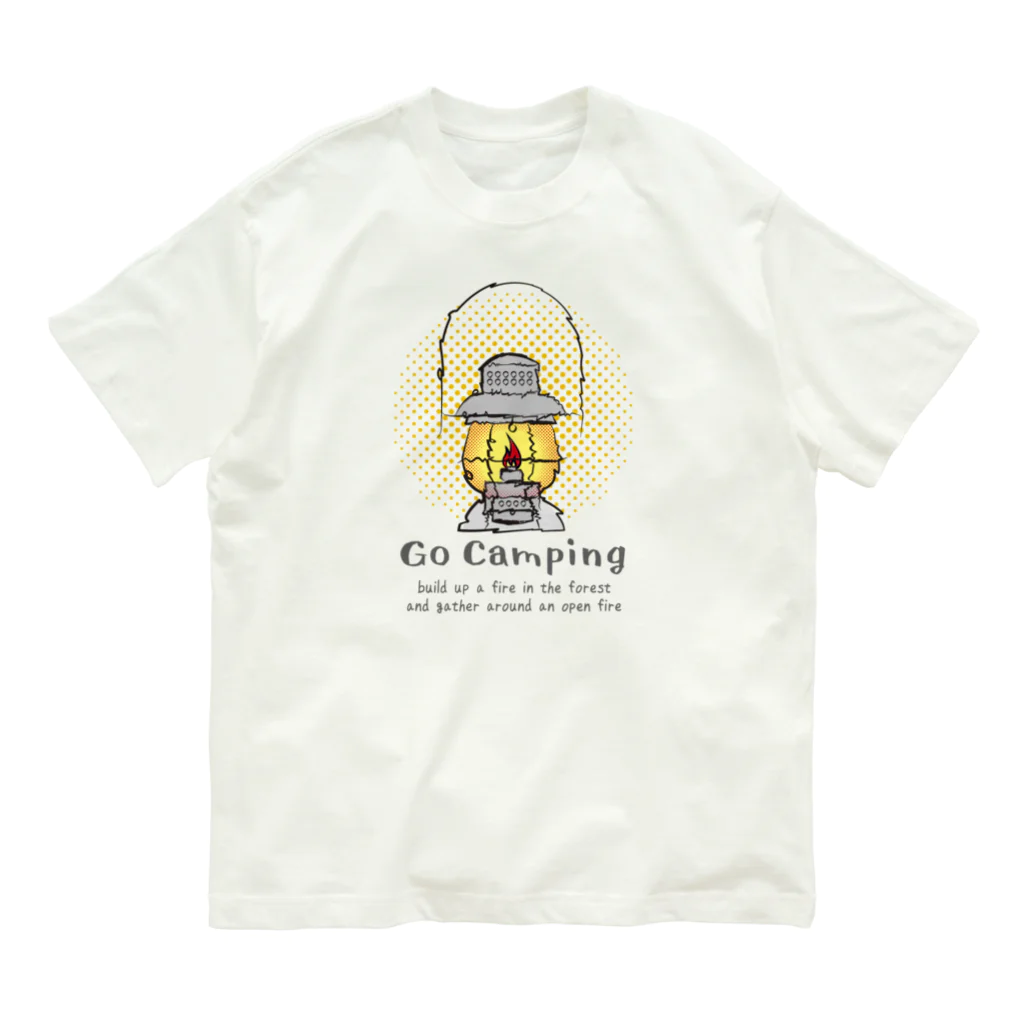 go campingのvintage lantern オーガニックコットンTシャツ