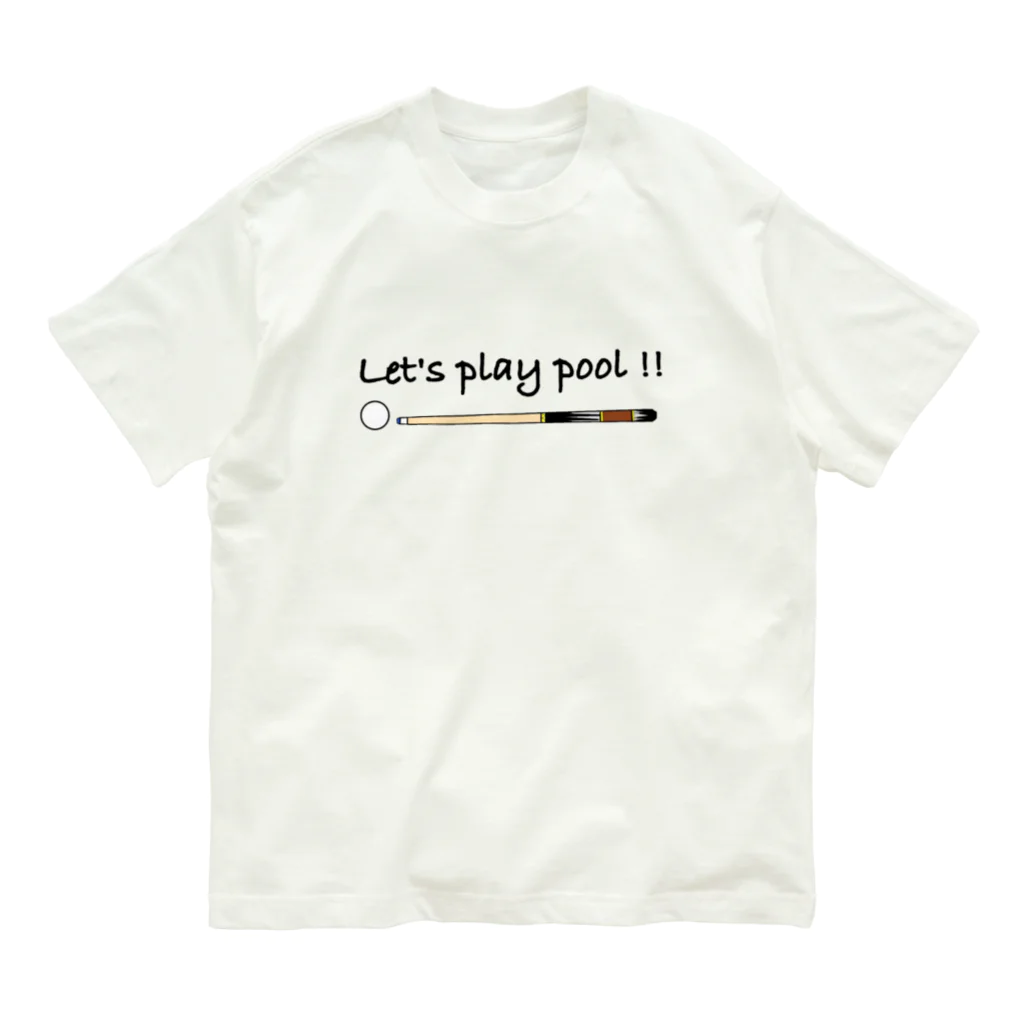 LOCO.AYAのLet’s play pool !!ビリヤードデザイン オーガニックコットンTシャツ