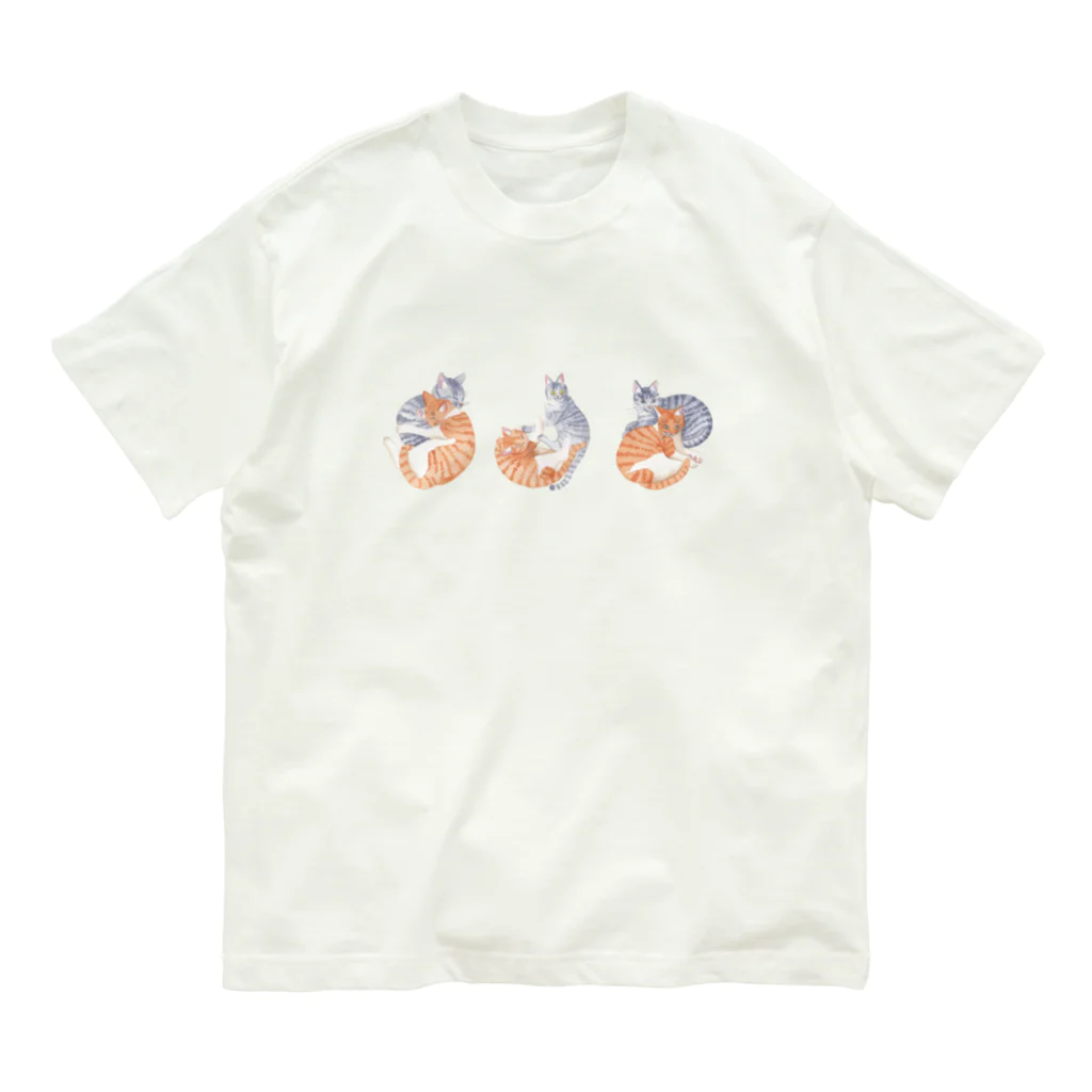 渡邊野乃香のお店のぽんちゃんむーちゃん柄 Organic Cotton T-Shirt