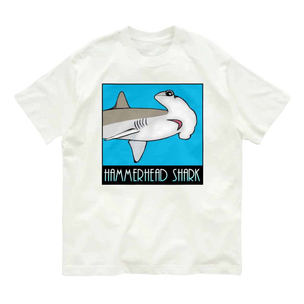 LalaHangeulのHammerhead shark(撞木鮫) オーガニックコットンTシャツ