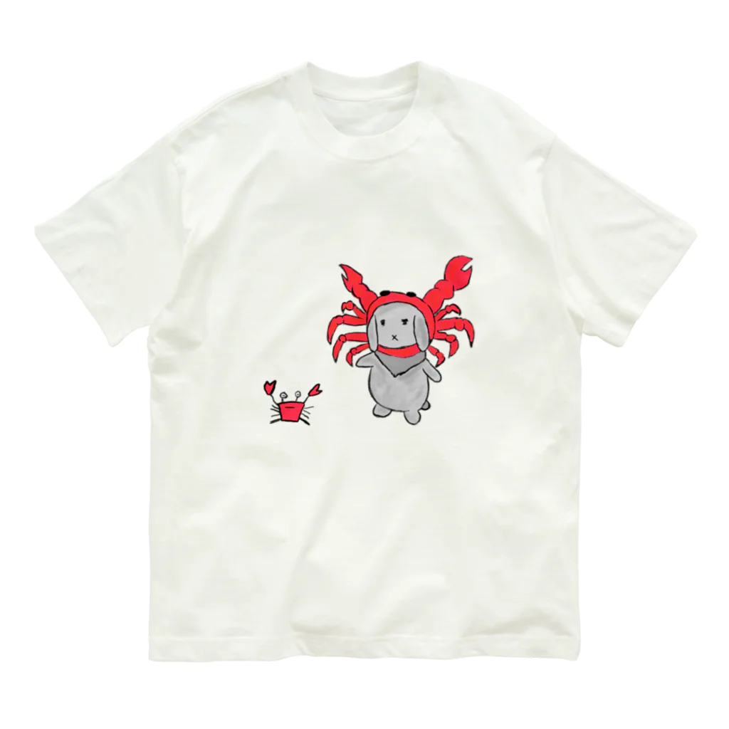 TAREMIMIのすばるとカニ オーガニックコットンTシャツ