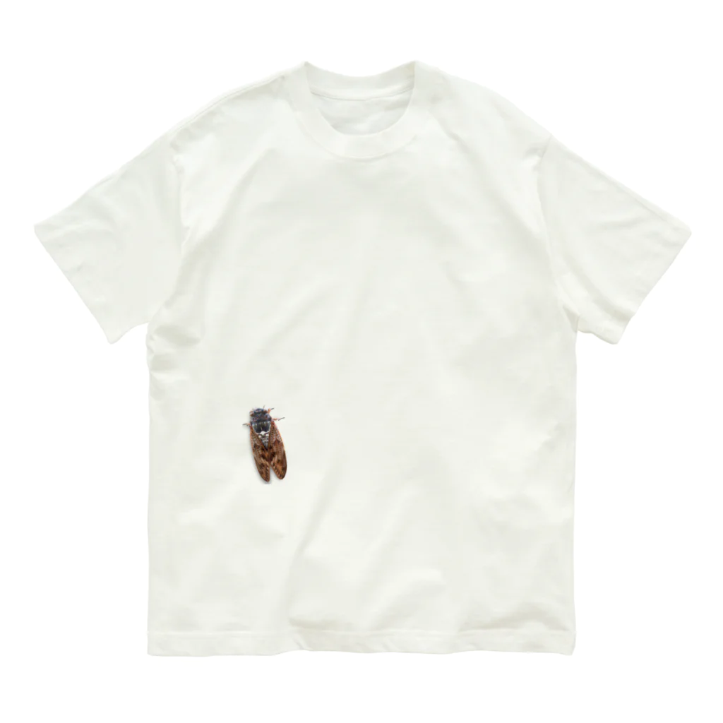 『NG （Niche・Gate）』ニッチゲート-- IN SUZURIのあ！虫止まってる（アブラゼミ）h.t. Organic Cotton T-Shirt