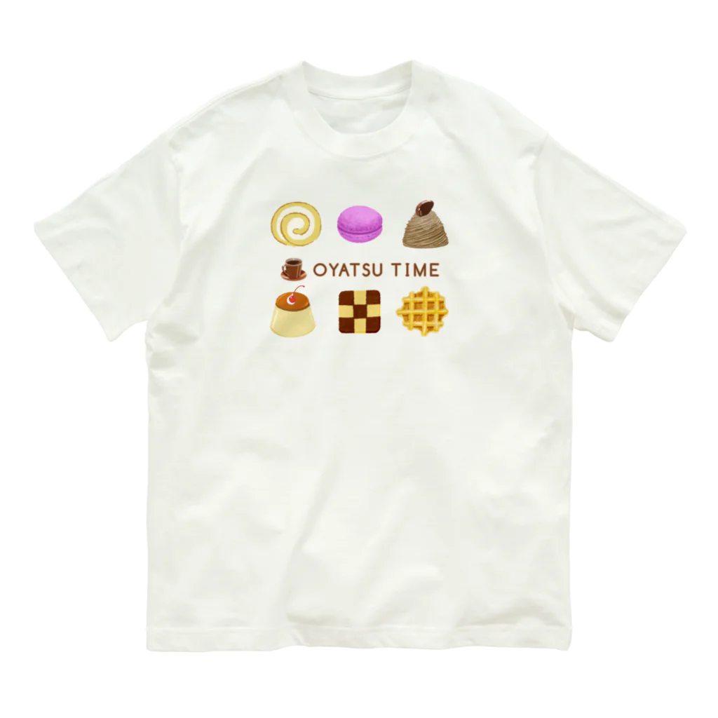 スロータイプ書店 Slowtype BooksのOYATSU TIME  洋菓子 並列配置  271 オーガニックコットンTシャツ