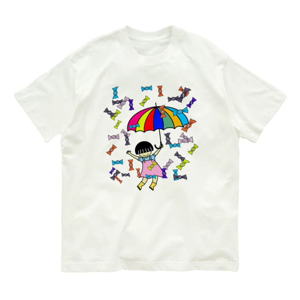 MisCreAntミスクリアントのアメアメ フレフレ Organic Cotton T-Shirt