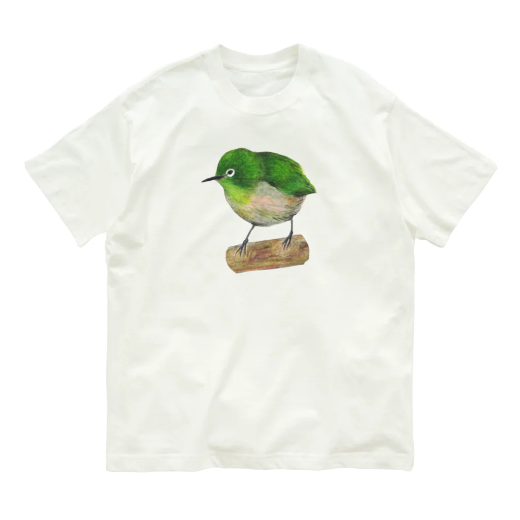 森図鑑の[森図鑑] メジロ オーガニックコットンTシャツ