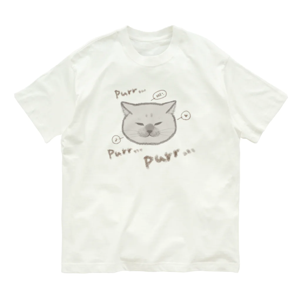 通り道の甘えるにゃんこ オーガニックコットンTシャツ