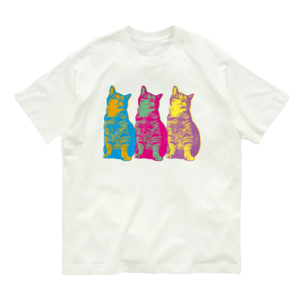 Cats & StarのReplicant Shimashima オーガニックコットンTシャツ