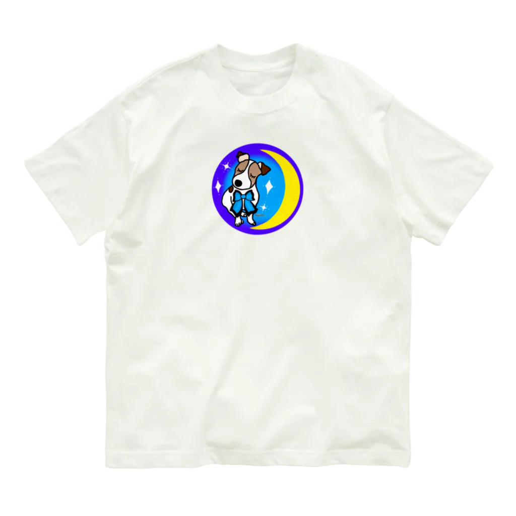 虹色PLUSの夢の国へ　ジャックラッセルテリア犬 Organic Cotton T-Shirt