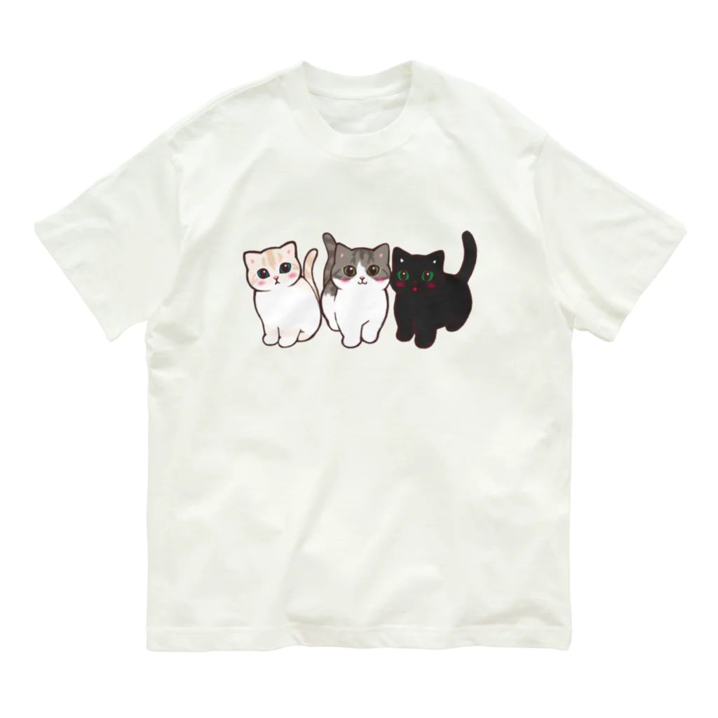 ふわにゃんshopのたま農園の猫たち Organic Cotton T-Shirt