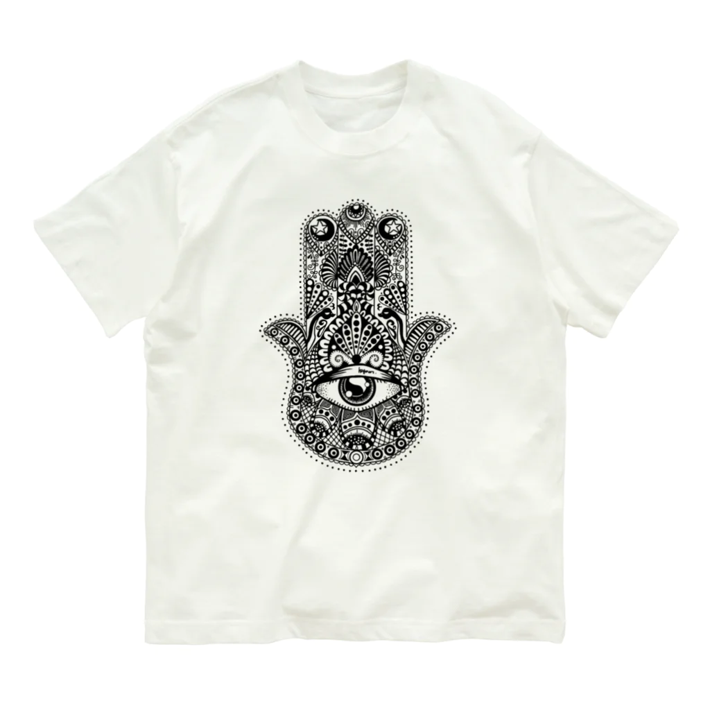 heymar のhamsa オーガニックコットンTシャツ