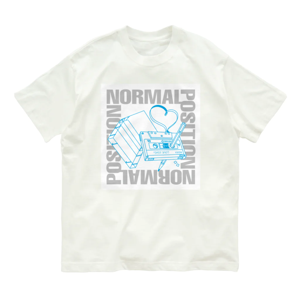 HBの鉛筆+のカセットテープ _NORMAL POSITION Organic Cotton T-Shirt