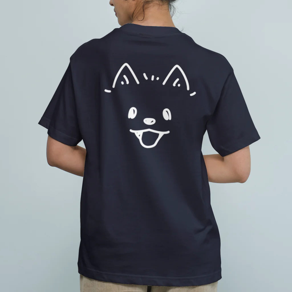 イラスト MONYAAT のバックプリント 391 POMEぶ　EX　近すぎるポメラニアン02 Organic Cotton T-Shirt