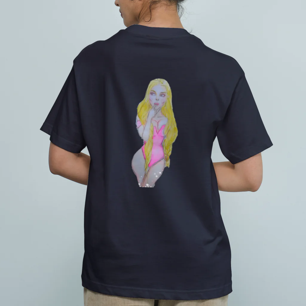 水彩屋のパツキンおねぃさん オーガニックコットンTシャツ