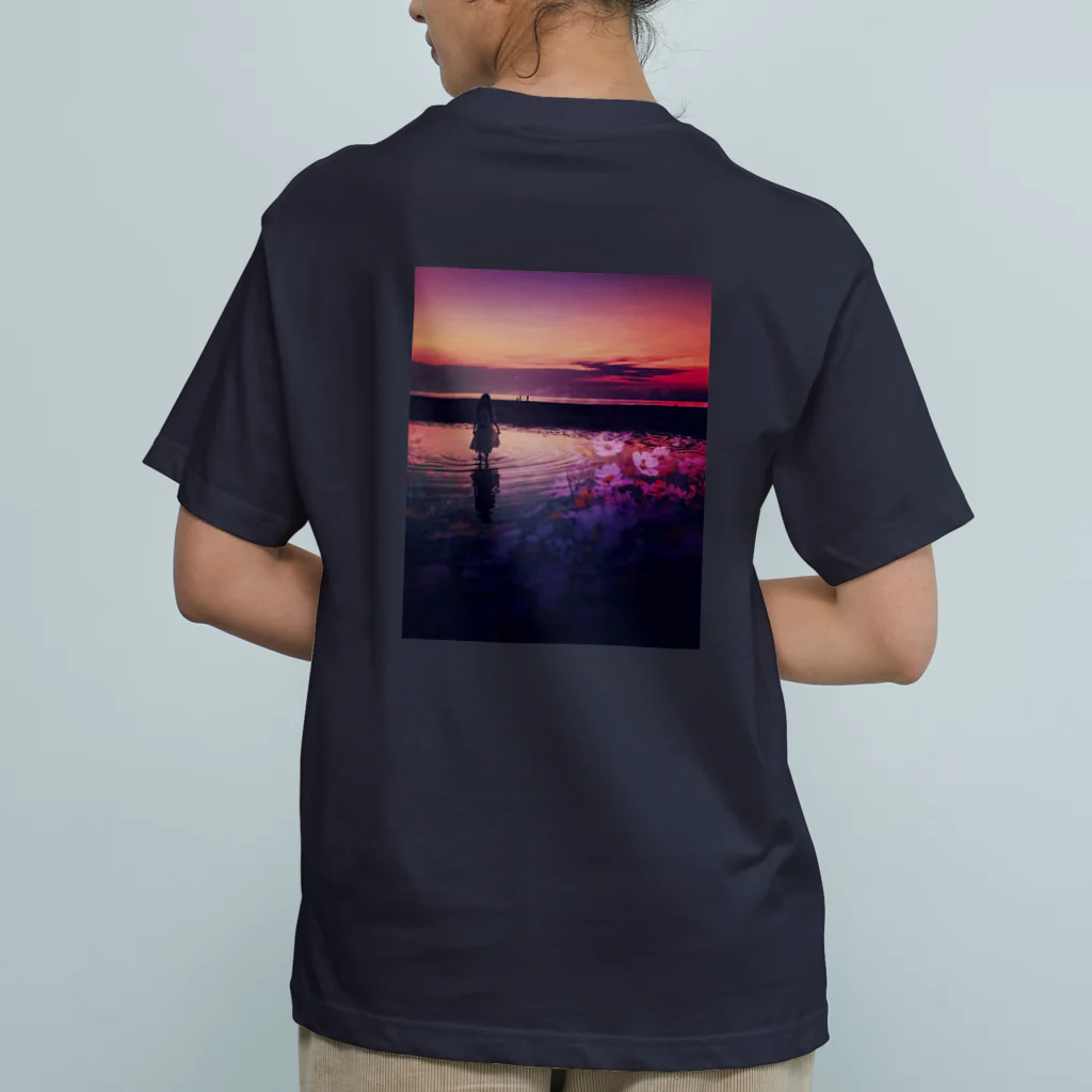 ゆめみがち部、部室の夕暮れルビィ色 オーガニックコットンTシャツ