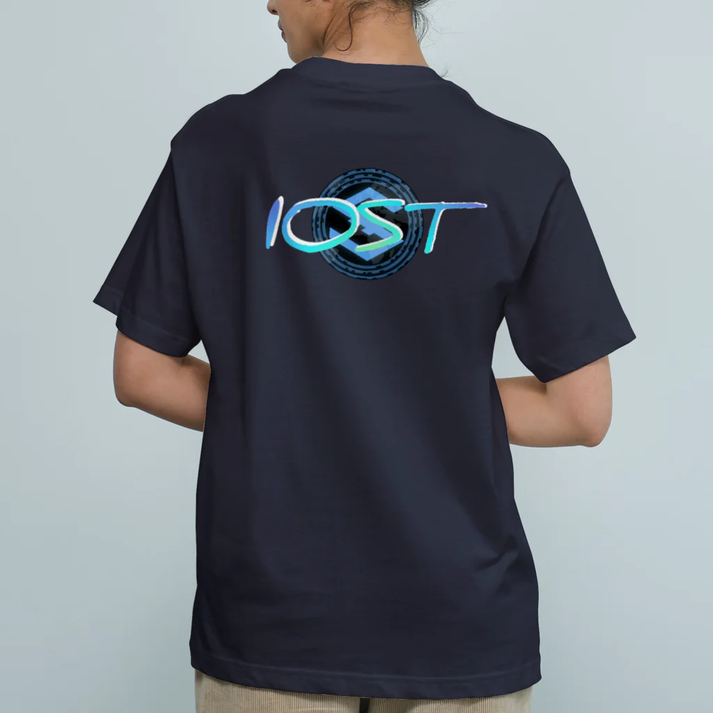 IOST_Supporter_CharityのIOST（バックプリントシリーズ）【ホッパーデザイン】 オーガニックコットンTシャツ